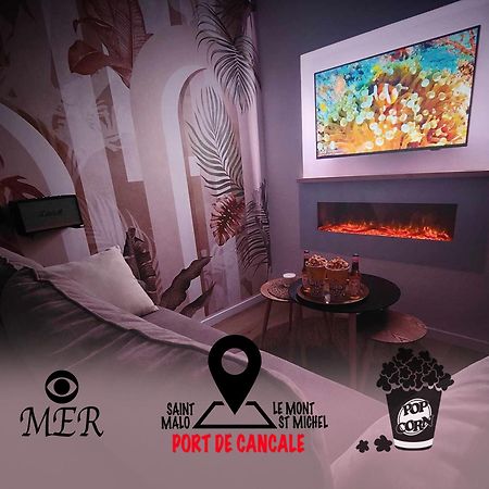 La Merveille By Mrodbnb - Appart Neuf - Vue Mer - 25M Plage & Resto - Cine - Cheminee - Popcorn カンカル エクステリア 写真