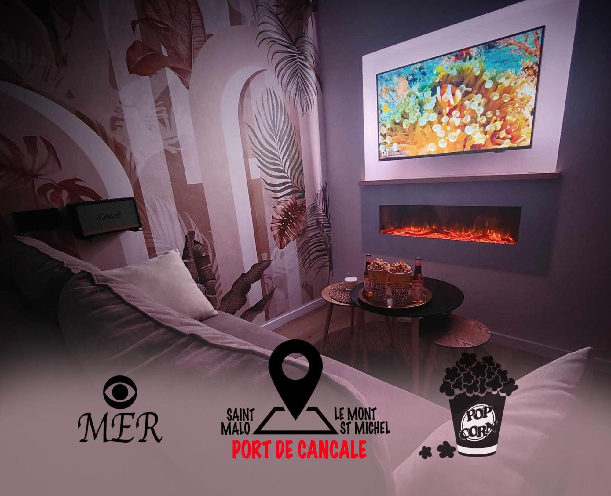 La Merveille By Mrodbnb - Appart Neuf - Vue Mer - 25M Plage & Resto - Cine - Cheminee - Popcorn カンカル エクステリア 写真